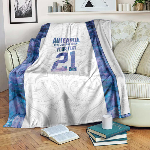 Custom New Zealand Aotearoa Blanket Purple Maori Paua Shell Indigenous - Aussie Hoodie