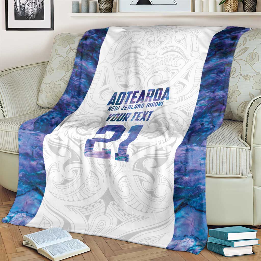Custom New Zealand Aotearoa Blanket Purple Maori Paua Shell Indigenous - Aussie Hoodie