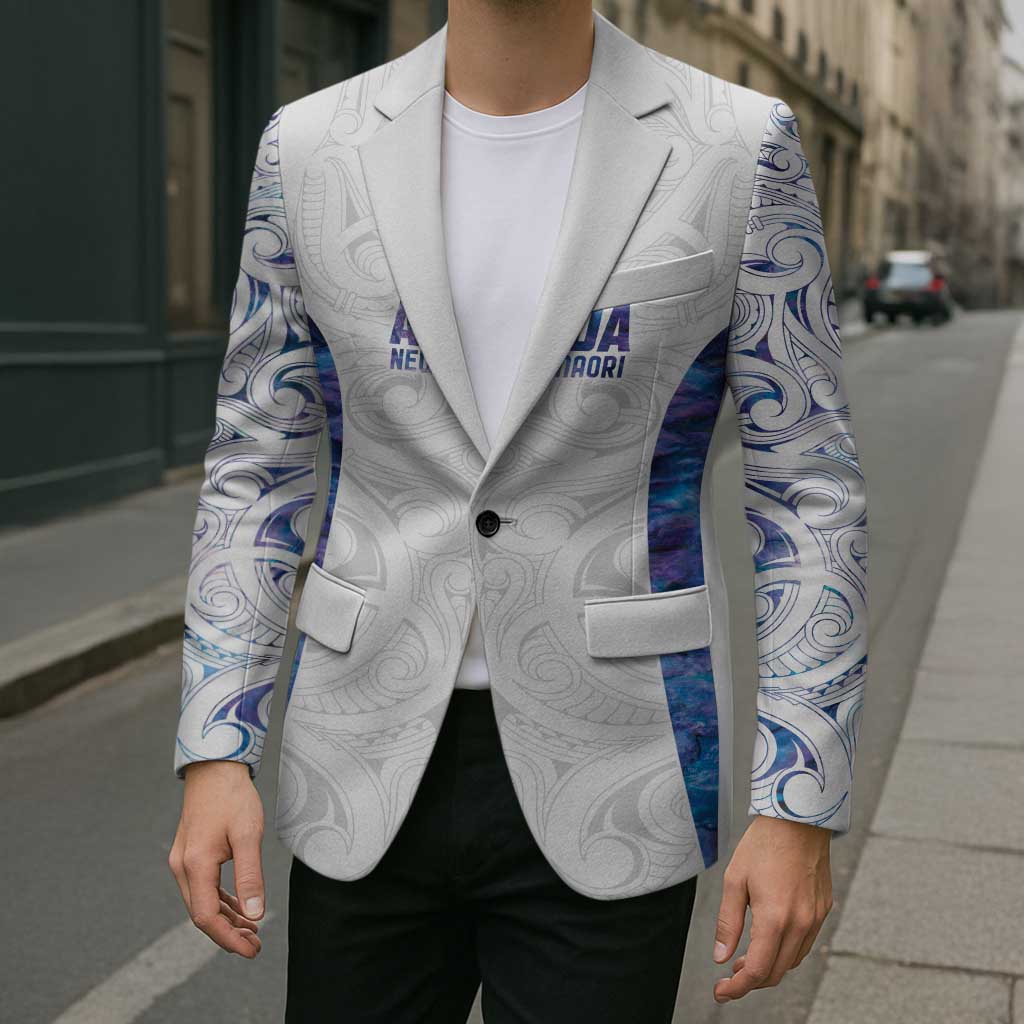 Custom New Zealand Aotearoa Blazer Purple Maori Paua Shell Indigenous - Aussie Hoodie