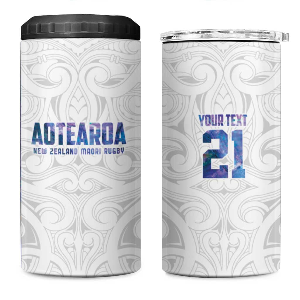Custom New Zealand Aotearoa 4 in 1 Can Cooler Tumbler Purple Maori Paua Shell Indigenous - Aussie Hoodie
