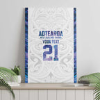 Custom New Zealand Aotearoa Canvas Wall Art Purple Maori Paua Shell Indigenous - Aussie Hoodie