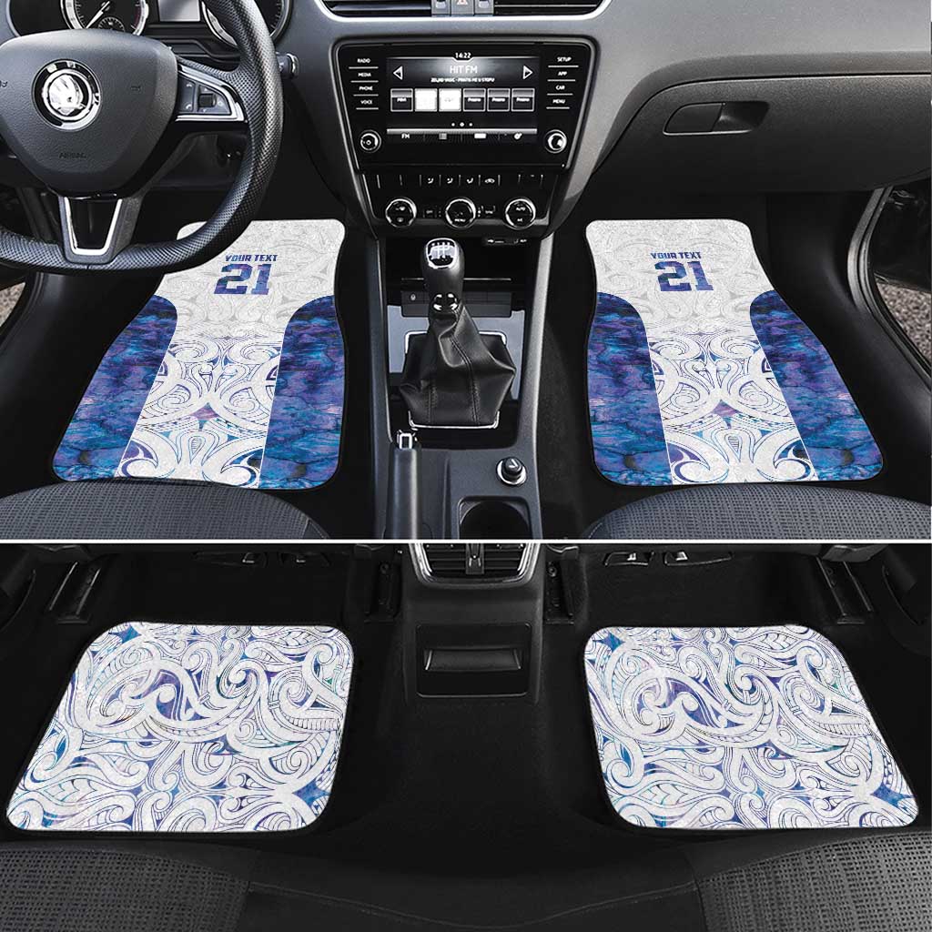 Custom New Zealand Aotearoa Car Mats Purple Maori Paua Shell Indigenous - Aussie Hoodie