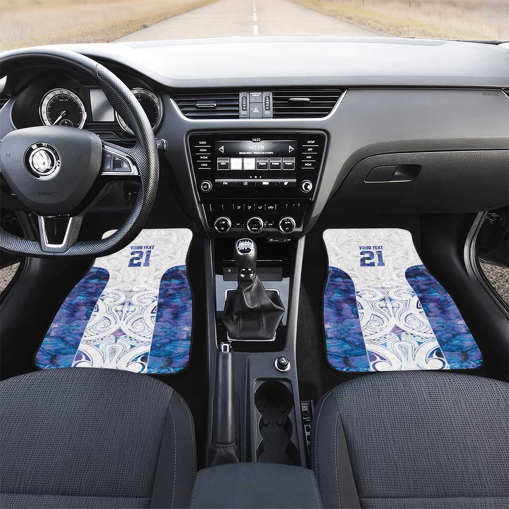 Custom New Zealand Aotearoa Car Mats Purple Maori Paua Shell Indigenous - Aussie Hoodie