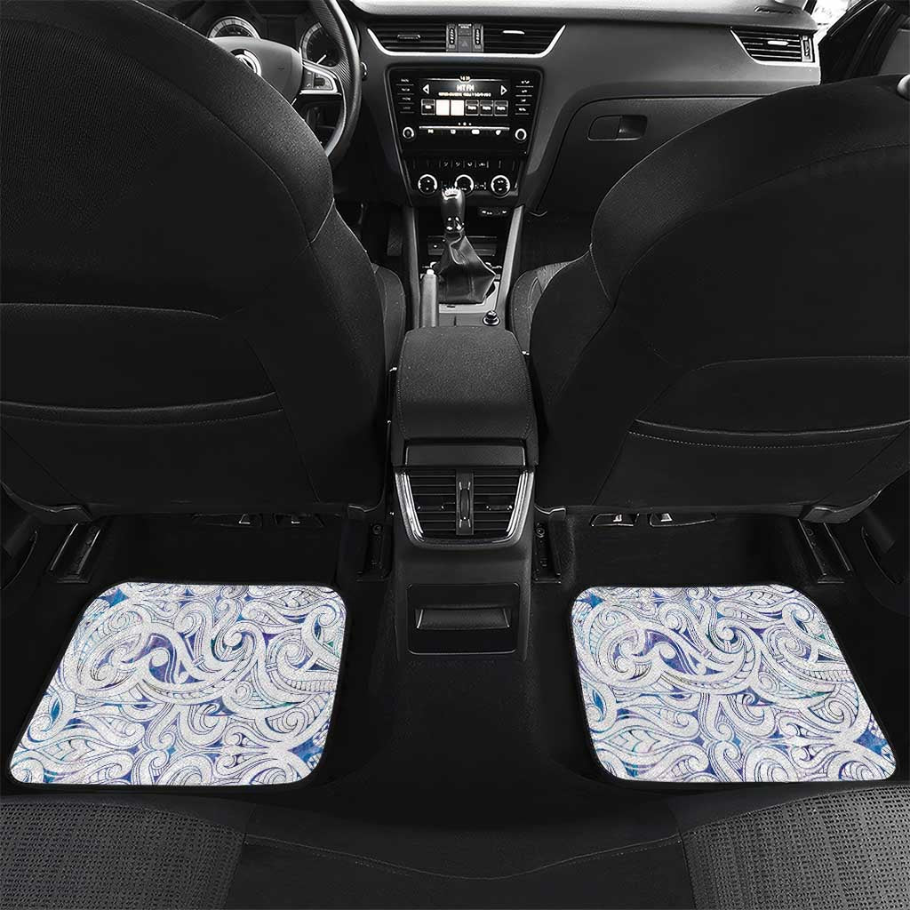 Custom New Zealand Aotearoa Car Mats Purple Maori Paua Shell Indigenous - Aussie Hoodie