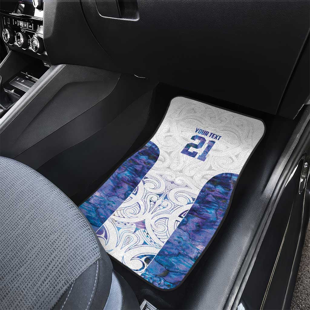 Custom New Zealand Aotearoa Car Mats Purple Maori Paua Shell Indigenous - Aussie Hoodie