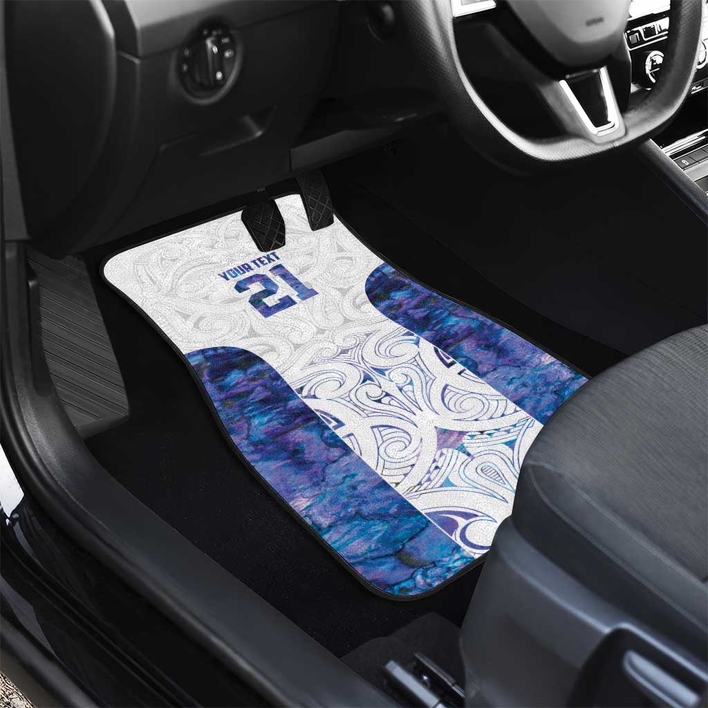 Custom New Zealand Aotearoa Car Mats Purple Maori Paua Shell Indigenous - Aussie Hoodie