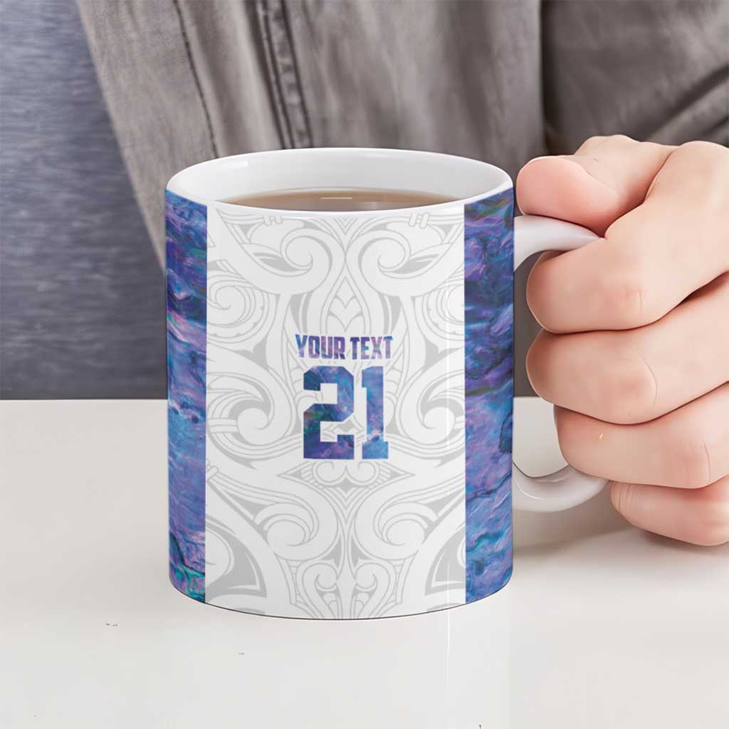 Custom New Zealand Aotearoa Ceramic Mug Purple Maori Paua Shell Indigenous - Aussie Hoodie