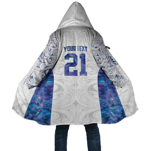 Custom New Zealand Aotearoa Cloak Purple Maori Paua Shell Indigenous - Aussie Hoodie