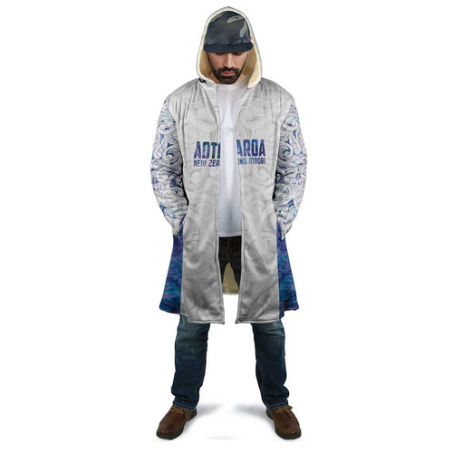 Custom New Zealand Aotearoa Cloak Purple Maori Paua Shell Indigenous - Aussie Hoodie