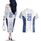 Custom New Zealand Aotearoa Couples Matching Off The Shoulder Long Sleeve Dress and Hawaiian Shirt Purple Maori Paua Shell Indigenous - Aussie Hoodie