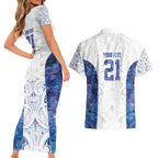 Custom New Zealand Aotearoa Couples Matching Short Sleeve Bodycon Dress and Hawaiian Shirt Purple Maori Paua Shell Indigenous - Aussie Hoodie