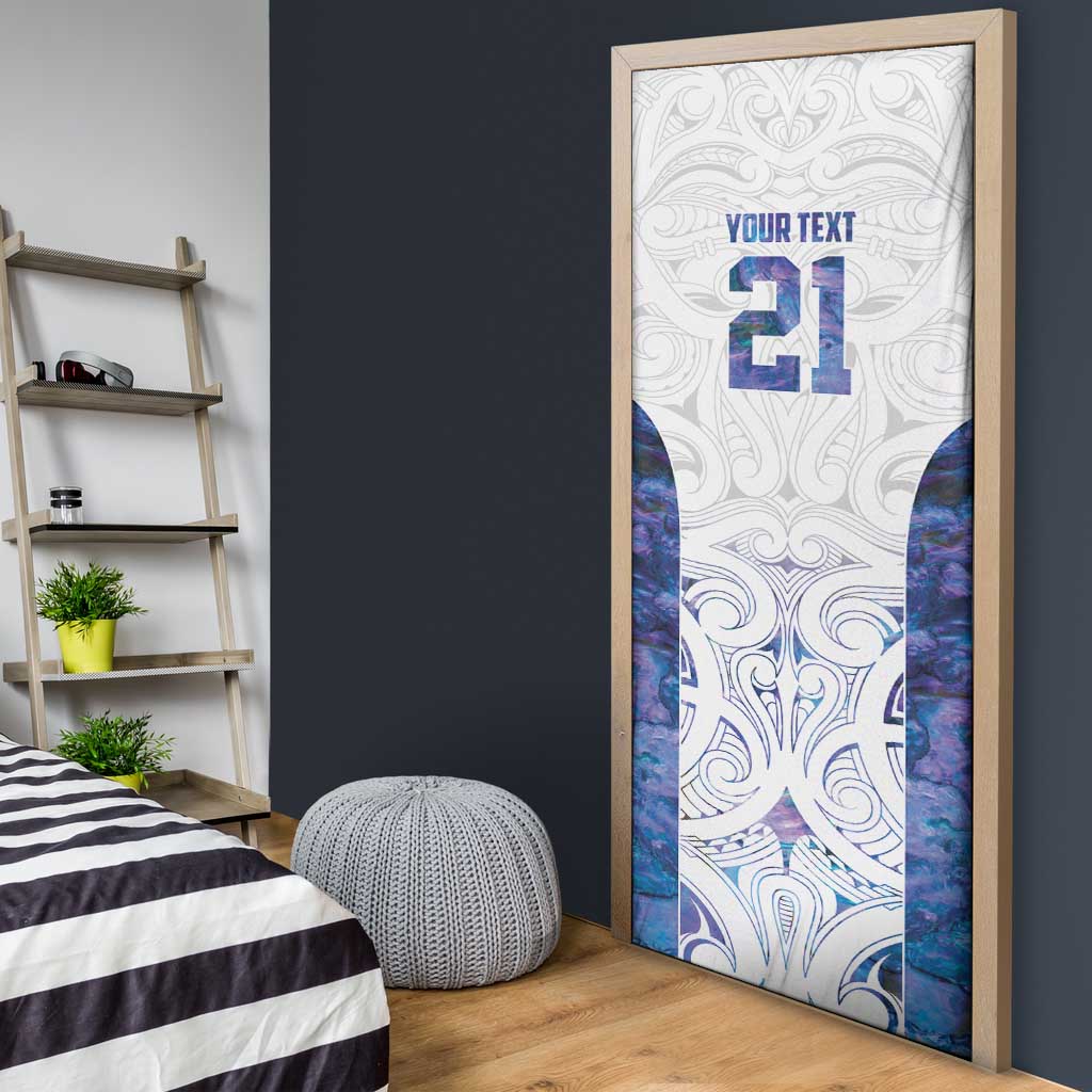 Custom New Zealand Aotearoa Door Cover Purple Maori Paua Shell Indigenous - Aussie Hoodie