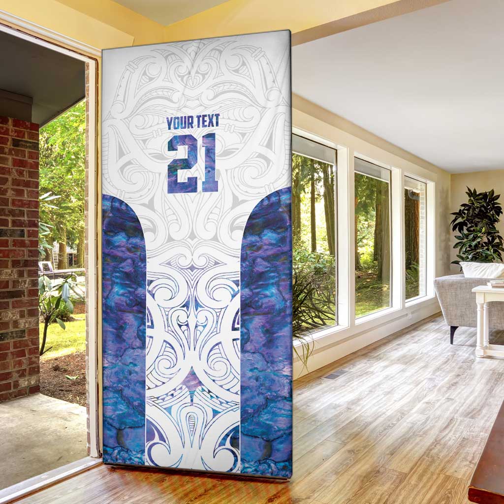 Custom New Zealand Aotearoa Door Cover Purple Maori Paua Shell Indigenous - Aussie Hoodie