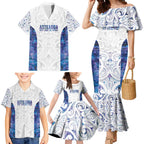 Custom New Zealand Aotearoa Family Matching Mermaid Dress and Hawaiian Shirt Purple Maori Paua Shell Indigenous - Aussie Hoodie