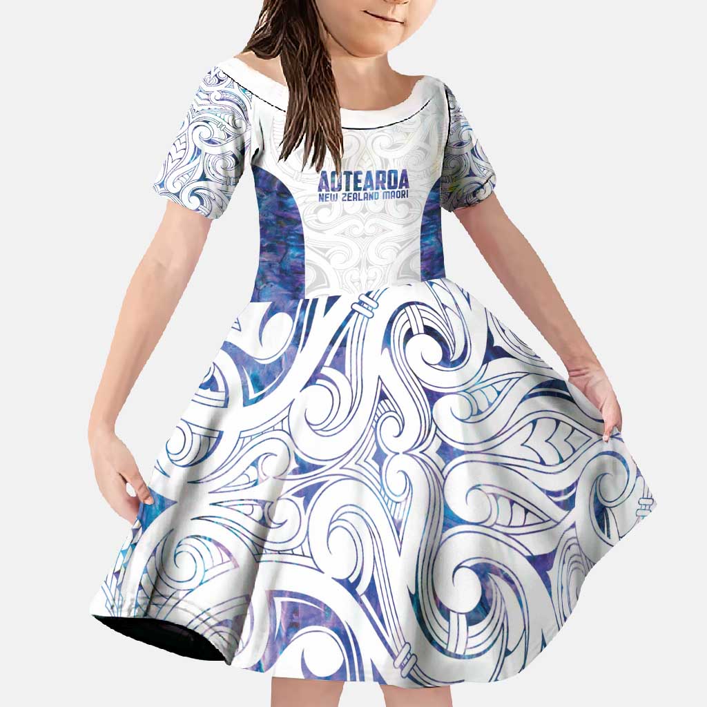 Custom New Zealand Aotearoa Family Matching Mermaid Dress and Hawaiian Shirt Purple Maori Paua Shell Indigenous - Aussie Hoodie