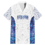 Custom New Zealand Aotearoa Family Matching Mermaid Dress and Hawaiian Shirt Purple Maori Paua Shell Indigenous - Aussie Hoodie