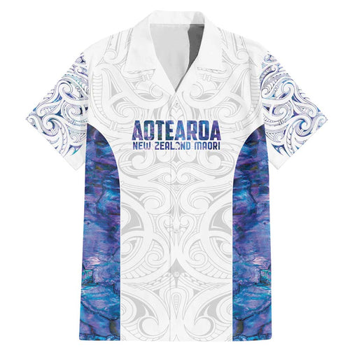 Custom New Zealand Aotearoa Family Matching Mermaid Dress and Hawaiian Shirt Purple Maori Paua Shell Indigenous - Aussie Hoodie
