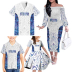 Custom New Zealand Aotearoa Family Matching Off The Shoulder Long Sleeve Dress and Hawaiian Shirt Purple Maori Paua Shell Indigenous - Aussie Hoodie