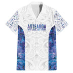 Custom New Zealand Aotearoa Family Matching Puletasi and Hawaiian Shirt Purple Maori Paua Shell Indigenous - Aussie Hoodie
