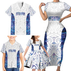 Custom New Zealand Aotearoa Family Matching Short Sleeve Bodycon Dress and Hawaiian Shirt Purple Maori Paua Shell Indigenous - Aussie Hoodie