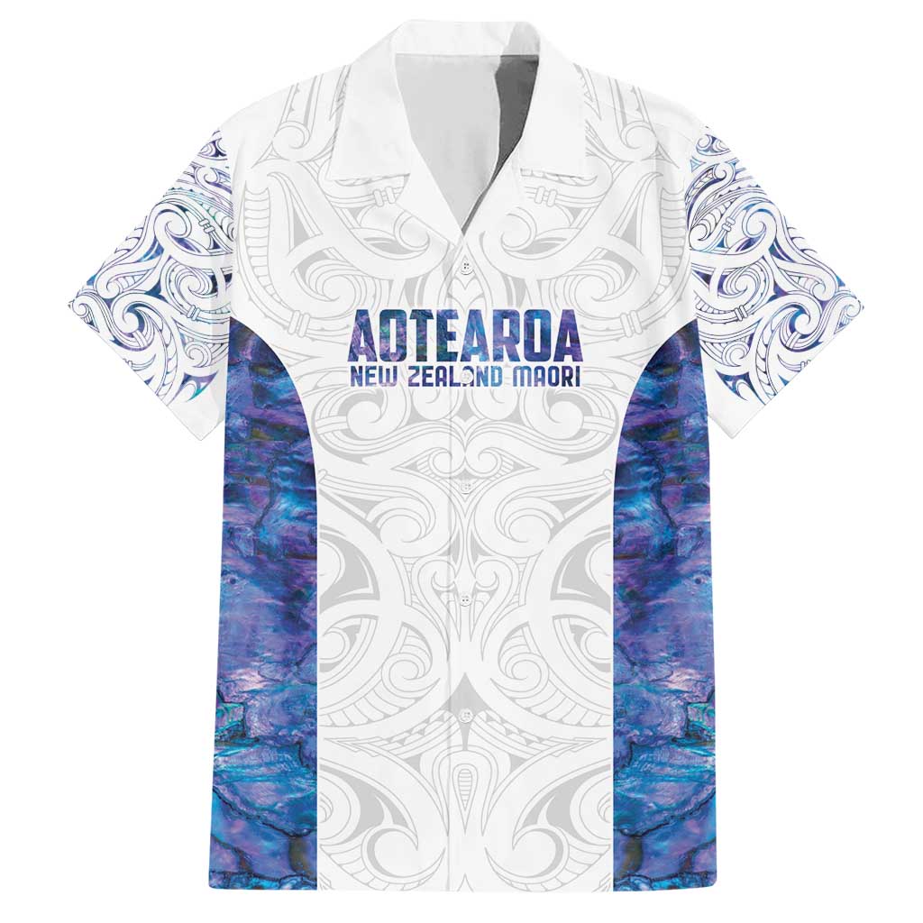 Custom New Zealand Aotearoa Family Matching Short Sleeve Bodycon Dress and Hawaiian Shirt Purple Maori Paua Shell Indigenous - Aussie Hoodie