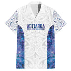 Custom New Zealand Aotearoa Family Matching Short Sleeve Bodycon Dress and Hawaiian Shirt Purple Maori Paua Shell Indigenous - Aussie Hoodie