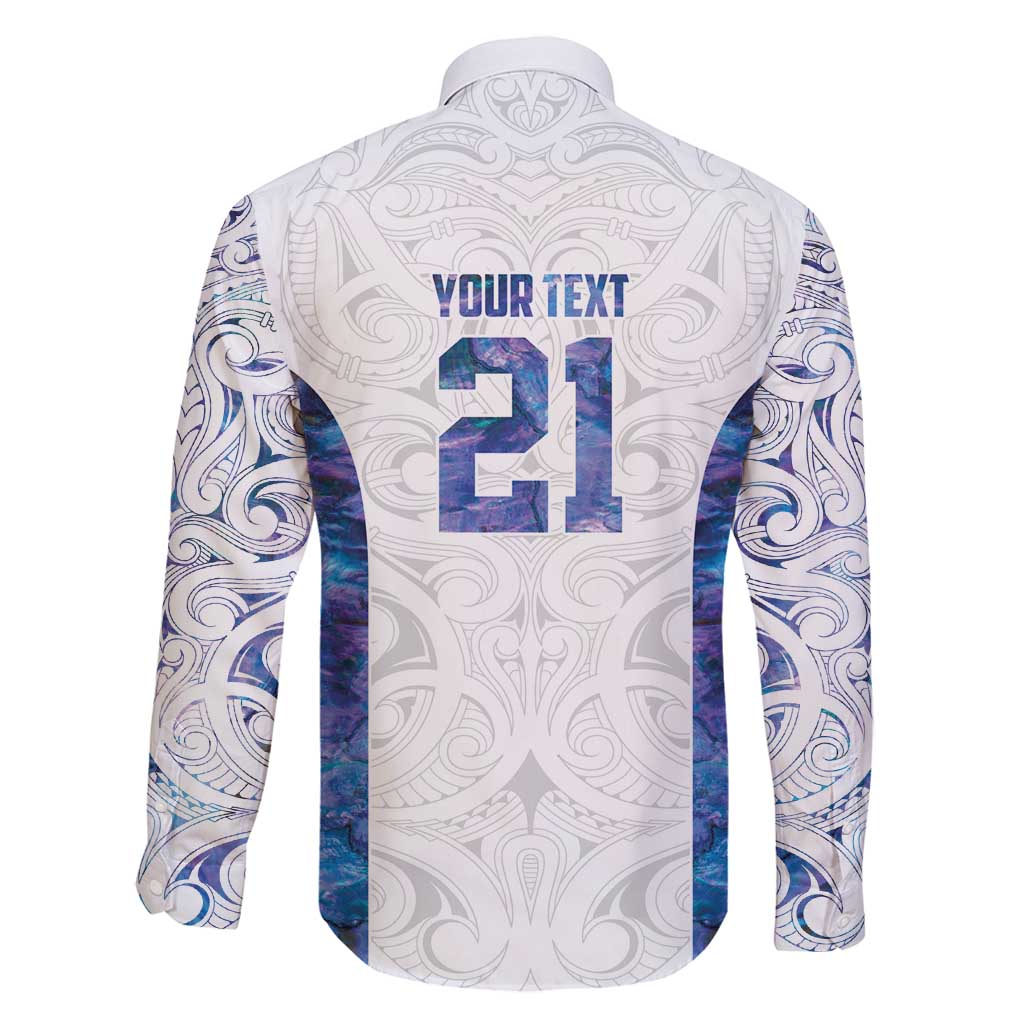 Custom New Zealand Aotearoa Family Matching Summer Maxi Dress and Hawaiian Shirt Purple Maori Paua Shell Indigenous - Aussie Hoodie