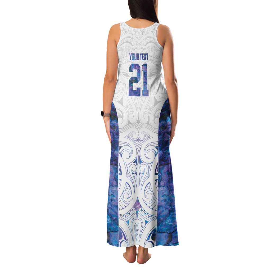Custom New Zealand Aotearoa Family Matching Tank Maxi Dress and Hawaiian Shirt Purple Maori Paua Shell Indigenous - Aussie Hoodie
