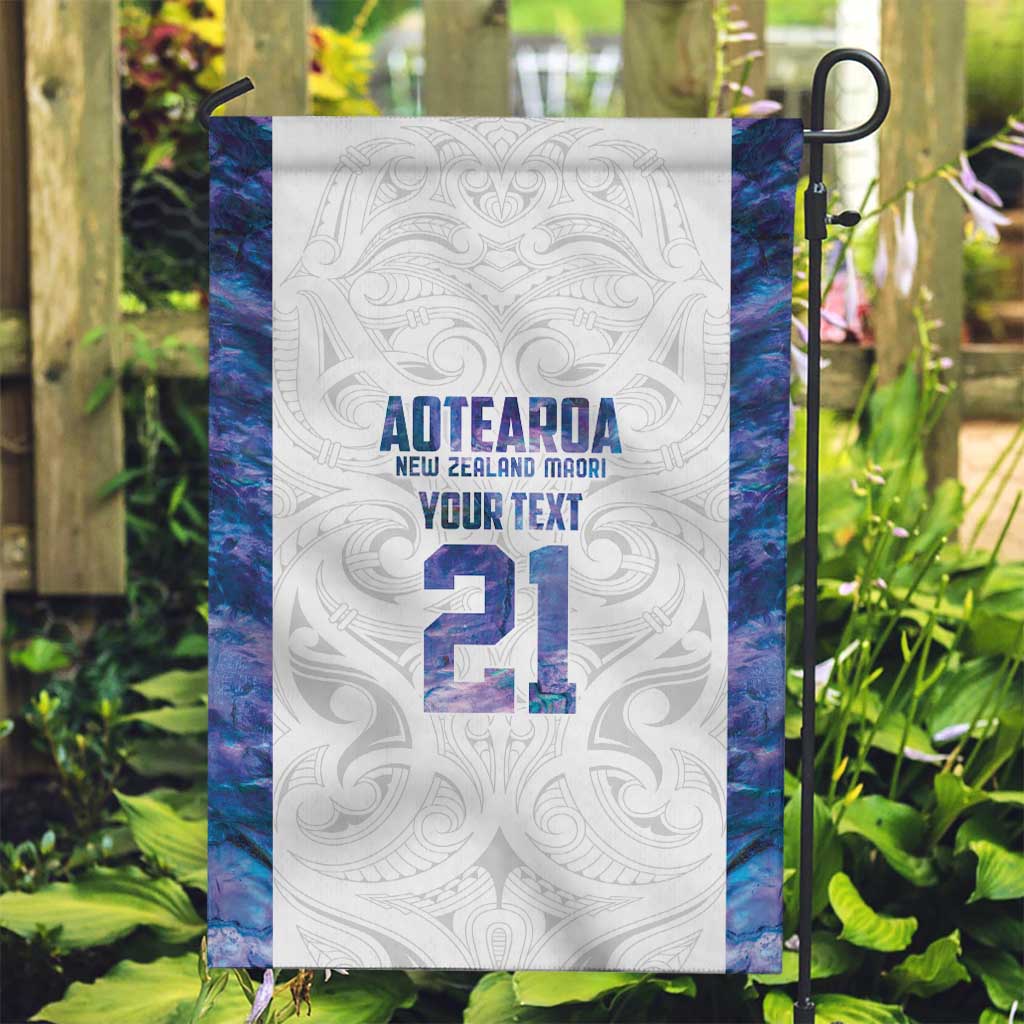 Custom New Zealand Aotearoa Garden Flag Purple Maori Paua Shell Indigenous - Aussie Hoodie