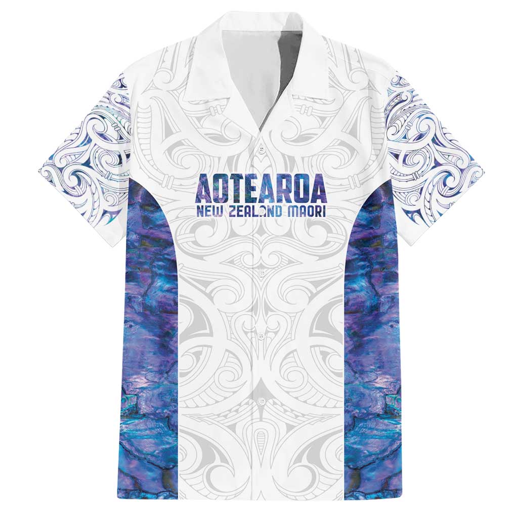 Custom New Zealand Aotearoa Hawaiian Shirt Purple Maori Paua Shell Indigenous - Aussie Hoodie