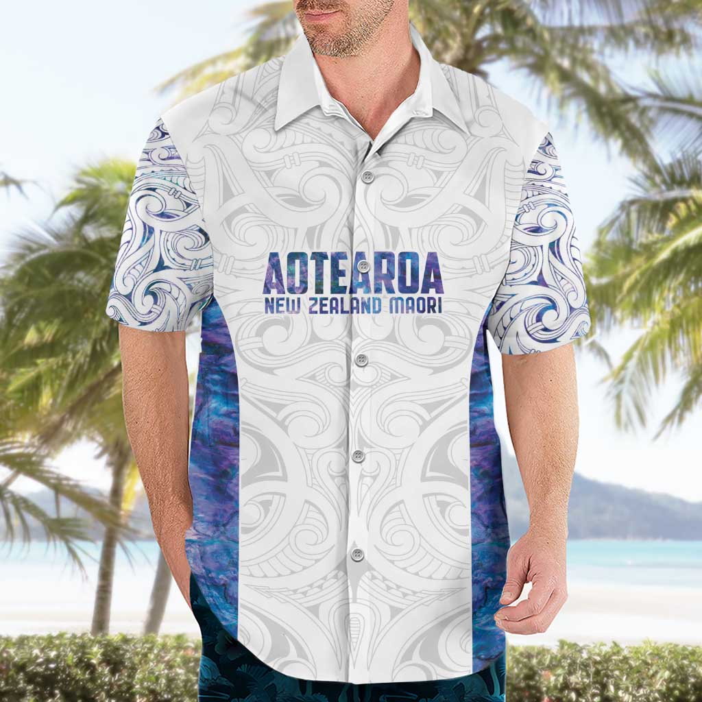 Custom New Zealand Aotearoa Hawaiian Shirt Purple Maori Paua Shell Indigenous - Aussie Hoodie