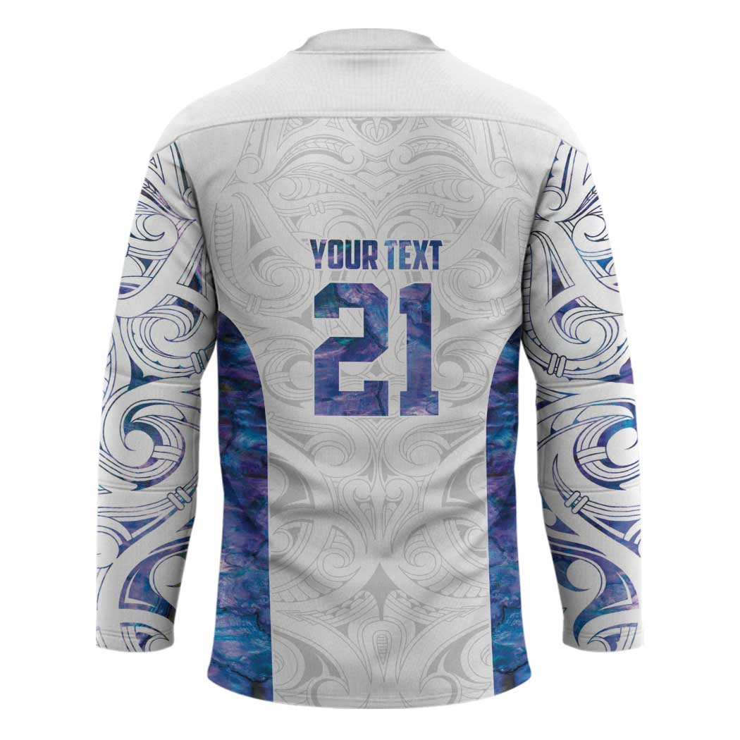 Custom New Zealand Aotearoa Hockey Jersey Purple Maori Paua Shell Indigenous - Aussie Hoodie