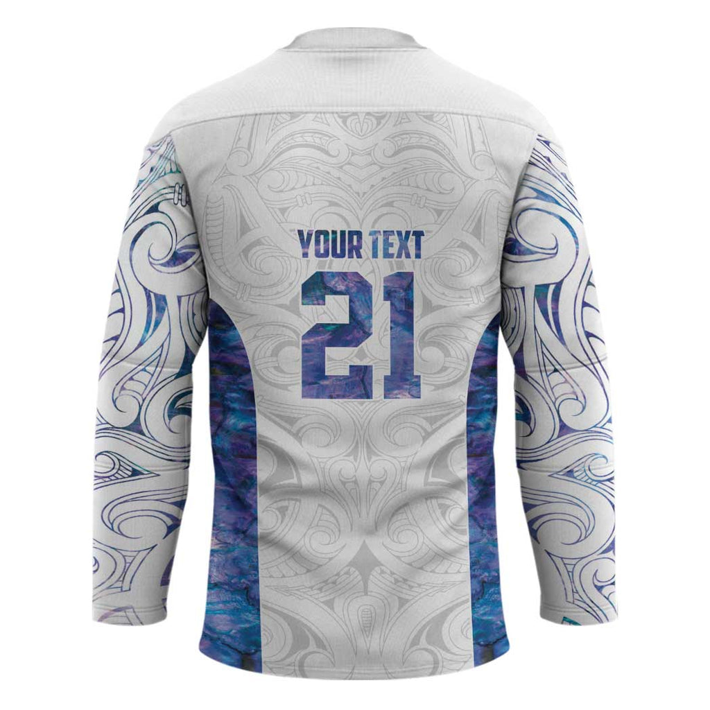 Custom New Zealand Aotearoa Hockey Jersey Purple Maori Paua Shell Indigenous - Aussie Hoodie
