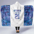 Custom New Zealand Aotearoa Hooded Blanket Purple Maori Paua Shell Indigenous - Aussie Hoodie