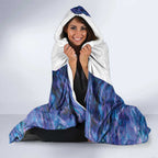 Custom New Zealand Aotearoa Hooded Blanket Purple Maori Paua Shell Indigenous - Aussie Hoodie