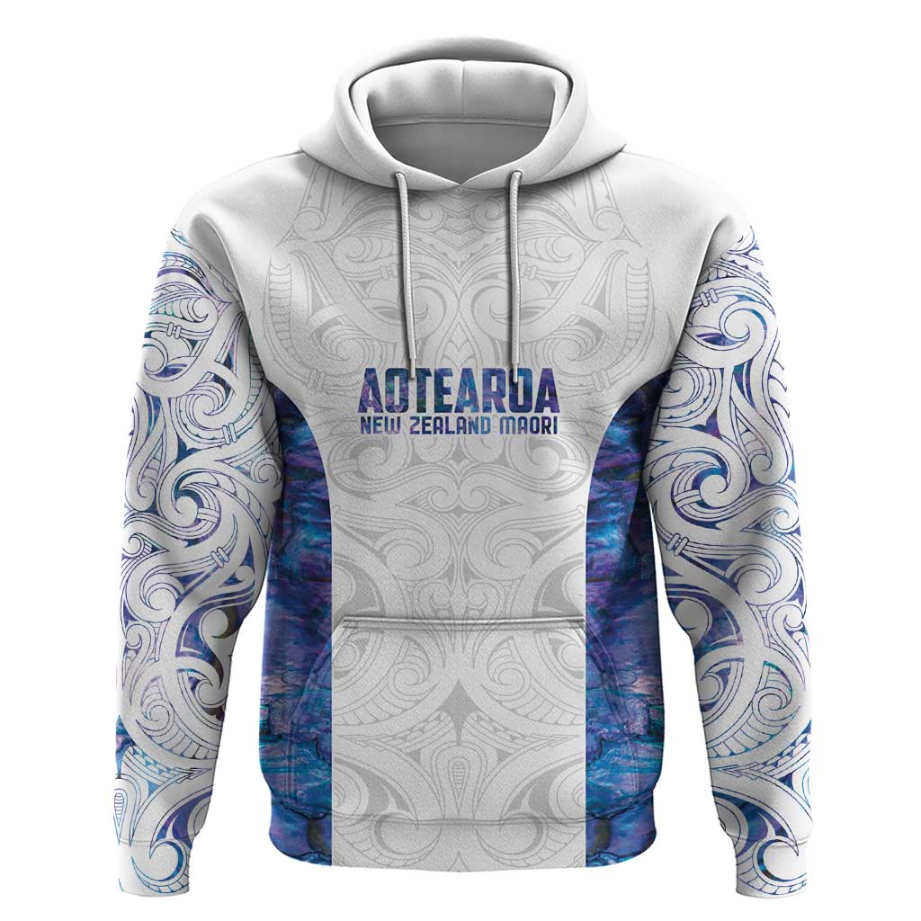 Custom New Zealand Aotearoa Hoodie Purple Maori Paua Shell Indigenous - Aussie Hoodie