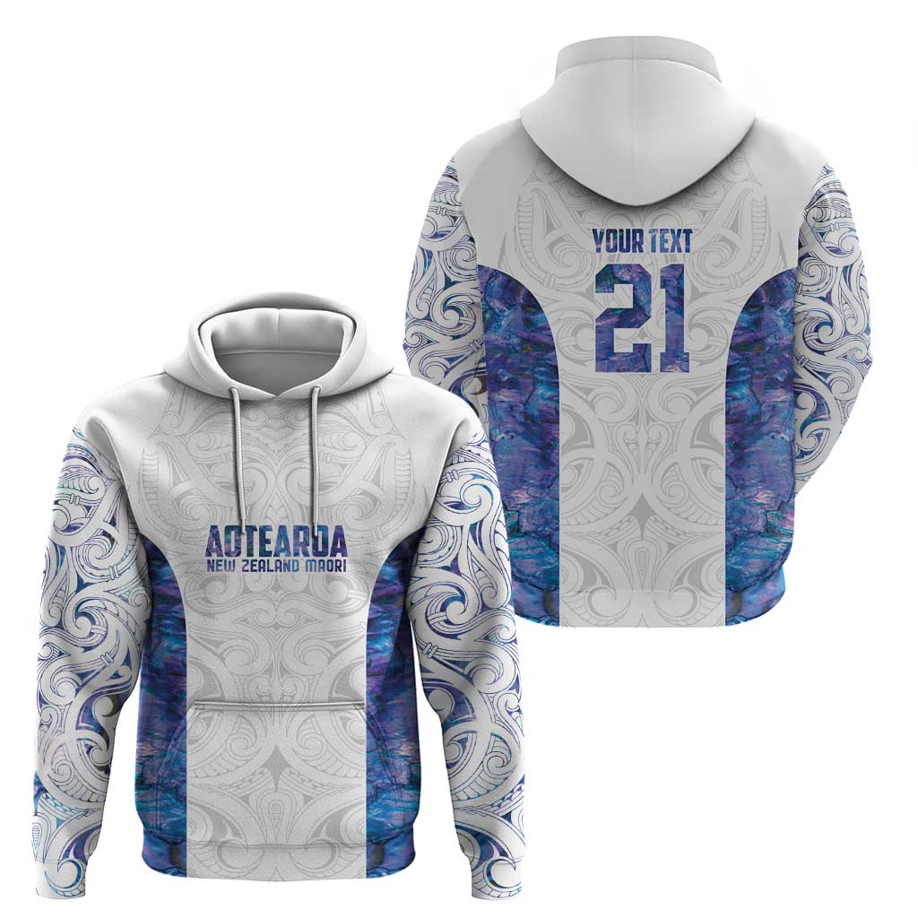 Custom New Zealand Aotearoa Hoodie Purple Maori Paua Shell Indigenous - Aussie Hoodie