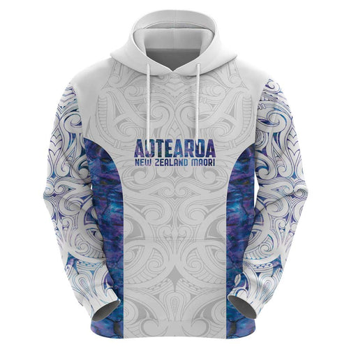 Custom New Zealand Aotearoa Hoodie Purple Maori Paua Shell Indigenous - Aussie Hoodie
