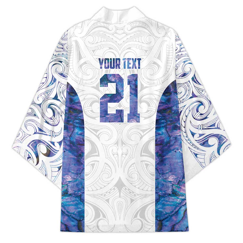 Custom New Zealand Aotearoa Kimono Purple Maori Paua Shell Indigenous - Aussie Hoodie