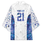 Custom New Zealand Aotearoa Kimono Purple Maori Paua Shell Indigenous - Aussie Hoodie