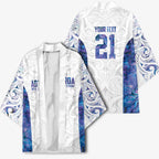Custom New Zealand Aotearoa Kimono Purple Maori Paua Shell Indigenous - Aussie Hoodie