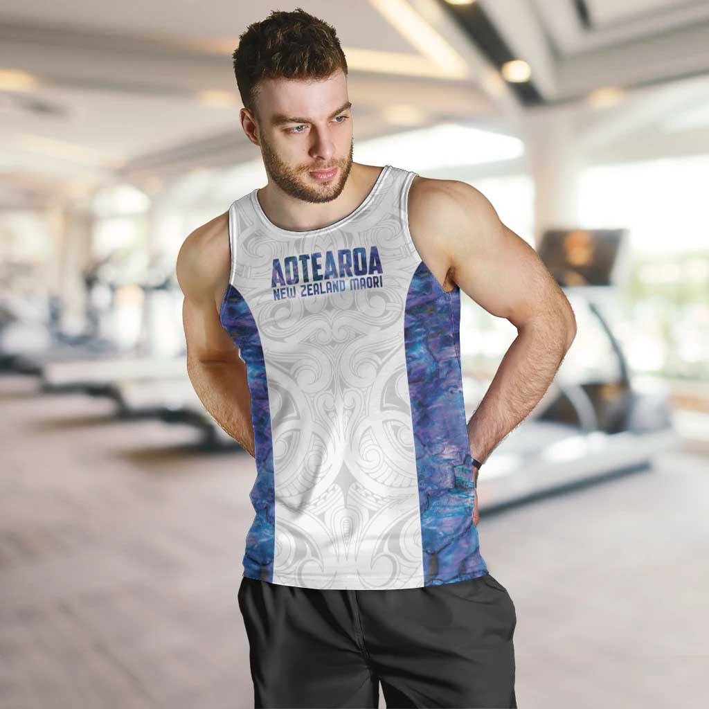 Custom New Zealand Aotearoa Men Tank Top Purple Maori Paua Shell Indigenous - Aussie Hoodie