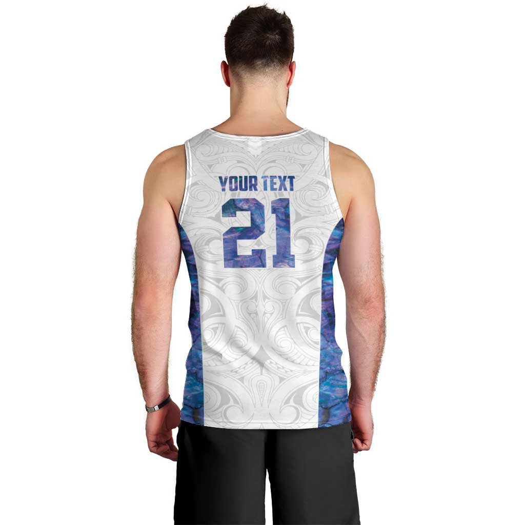 Custom New Zealand Aotearoa Men Tank Top Purple Maori Paua Shell Indigenous - Aussie Hoodie