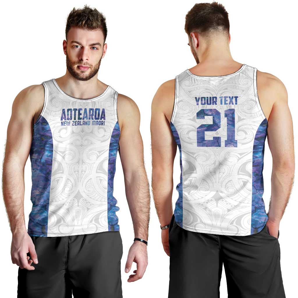 Custom New Zealand Aotearoa Men Tank Top Purple Maori Paua Shell Indigenous - Aussie Hoodie