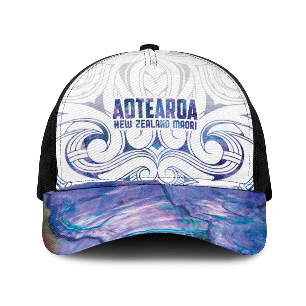New Zealand Aotearoa Mesh Trucker Cap Purple Maori Papua Shell Indigenous - Aussie Hoodie