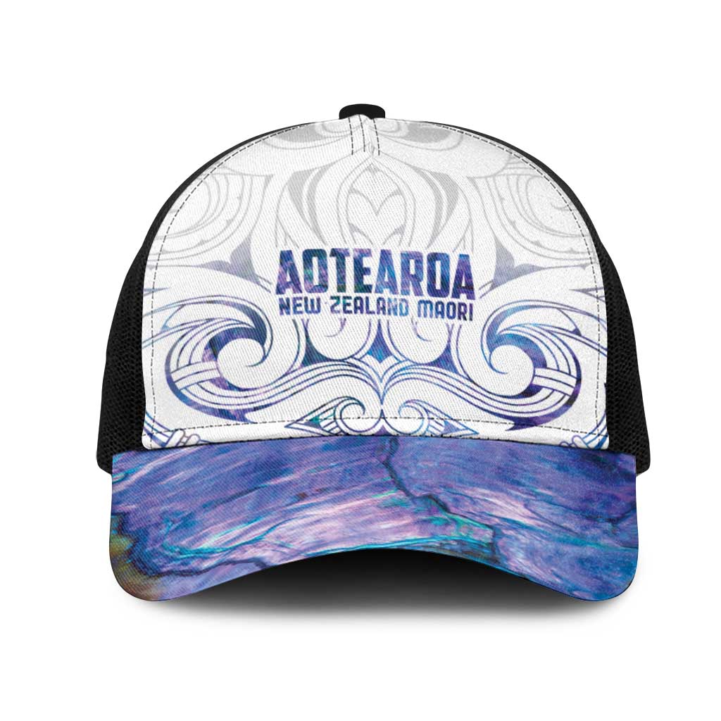 New Zealand Aotearoa Mesh Trucker Cap Purple Maori Papua Shell Indigenous - Aussie Hoodie