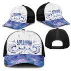 New Zealand Aotearoa Mesh Trucker Cap Purple Maori Papua Shell Indigenous - Aussie Hoodie