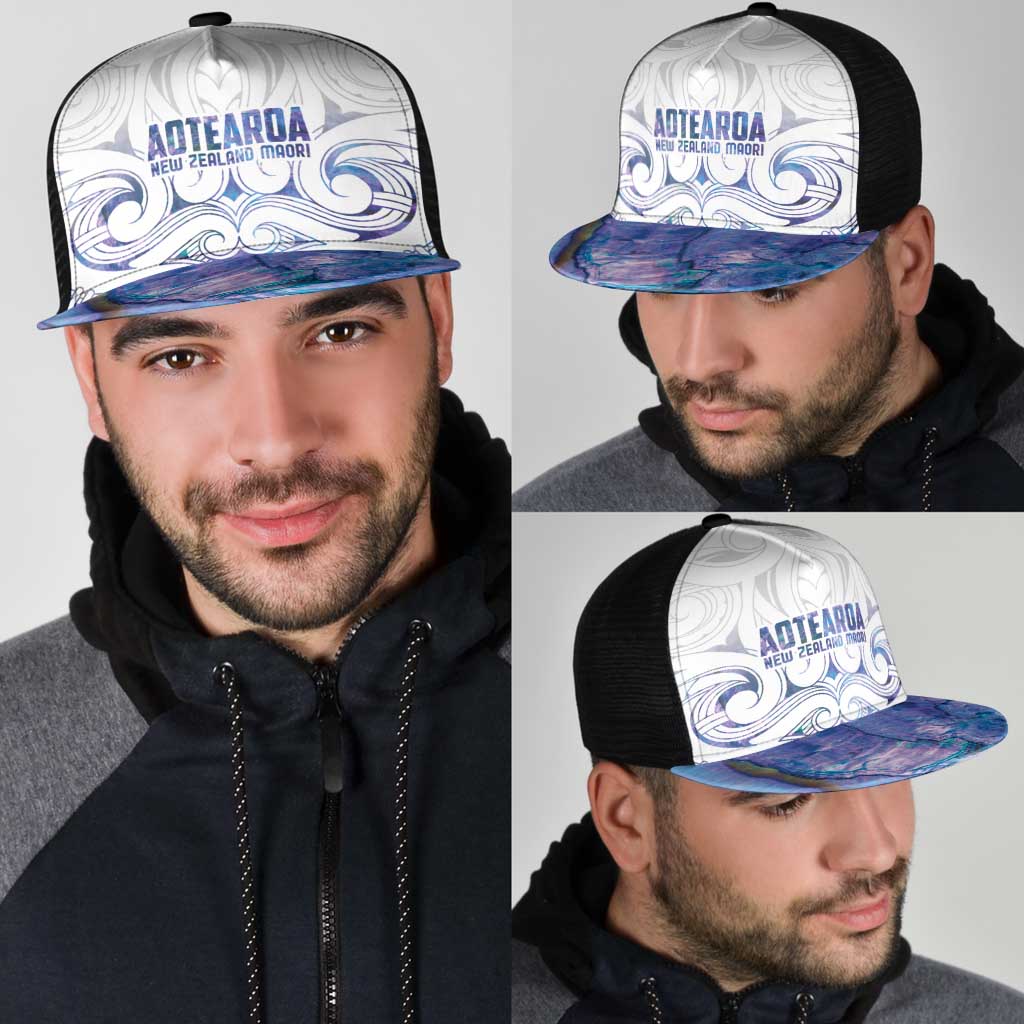 New Zealand Aotearoa Mesh Trucker Cap Purple Maori Papua Shell Indigenous - Aussie Hoodie