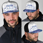New Zealand Aotearoa Mesh Trucker Cap Purple Maori Papua Shell Indigenous - Aussie Hoodie