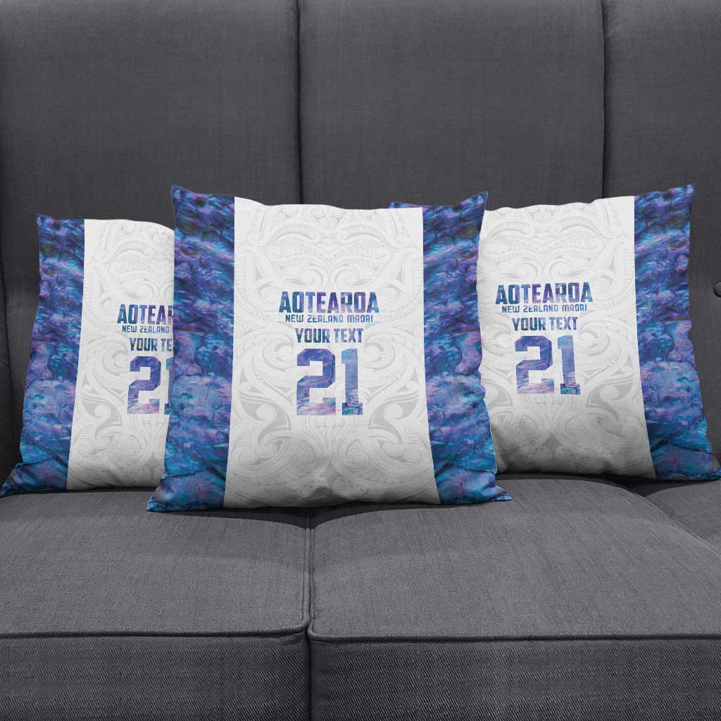Custom New Zealand Aotearoa Pillow Cover Purple Maori Paua Shell Indigenous - Aussie Hoodie